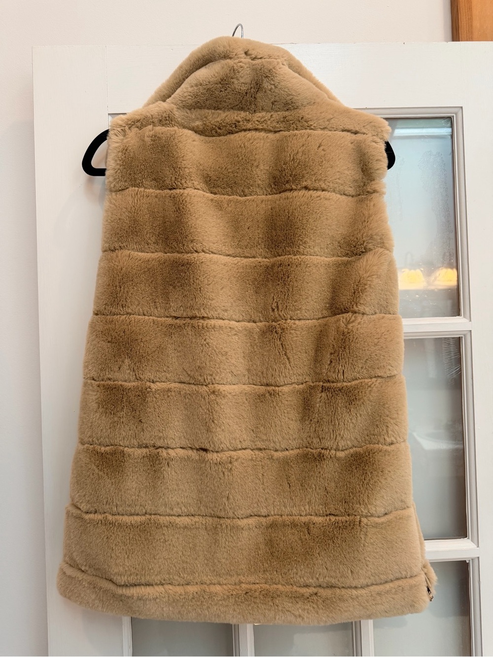 Patti Kim New York Designer Chic Faux Fur Lauren Vest Toast Brown Size XS - Picture 6 of 16